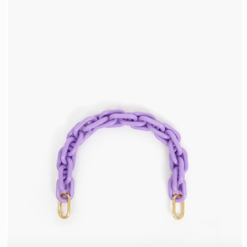 Clare V Purple and Gold Chain Strap
